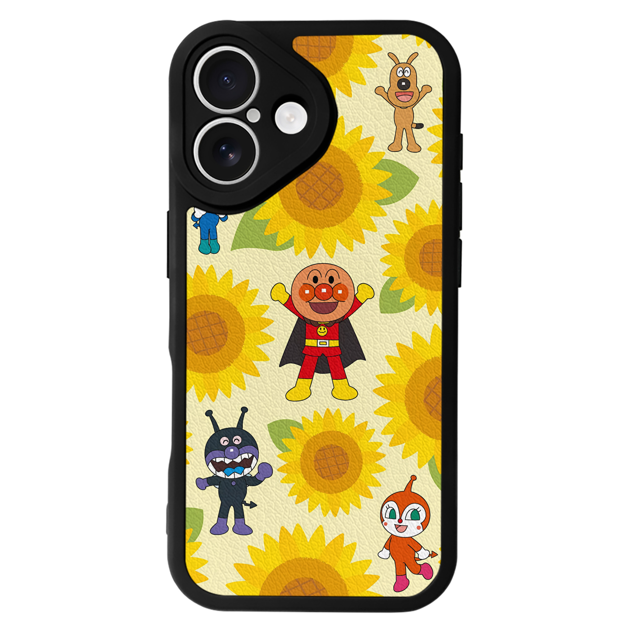 （画像用） アンパンマン Anpanman 【iPhone 16シリーズ対応】シリコンスマホケース（レザー調） 材質：シリコン